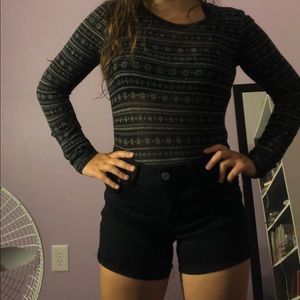 Snowflake black tight shirt